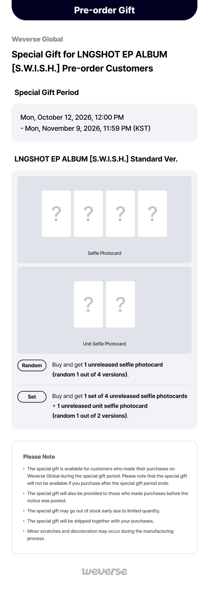 EP [S.W.I.S.H.] Standard Ver. (Random) 0 detail