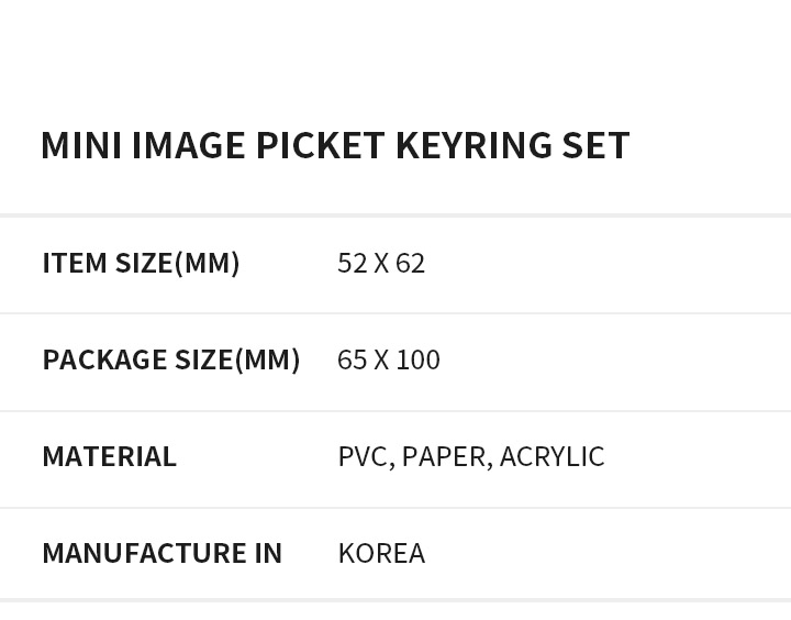 Mini Image Picket Keyring Set 2 detail
