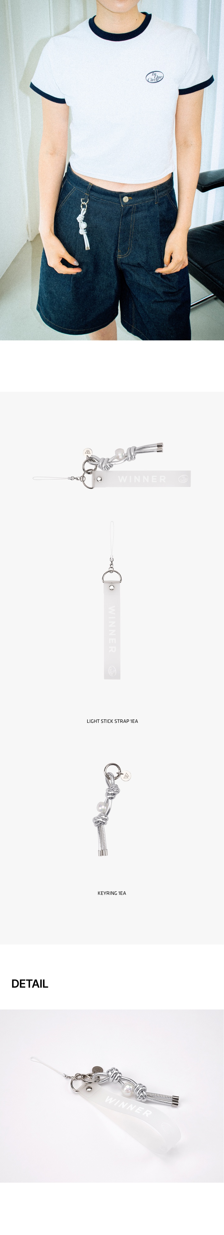 [INOURCIRCLE] WINNER LIGHT STICK STRAP + ROPE KEYRING SET 1 detail