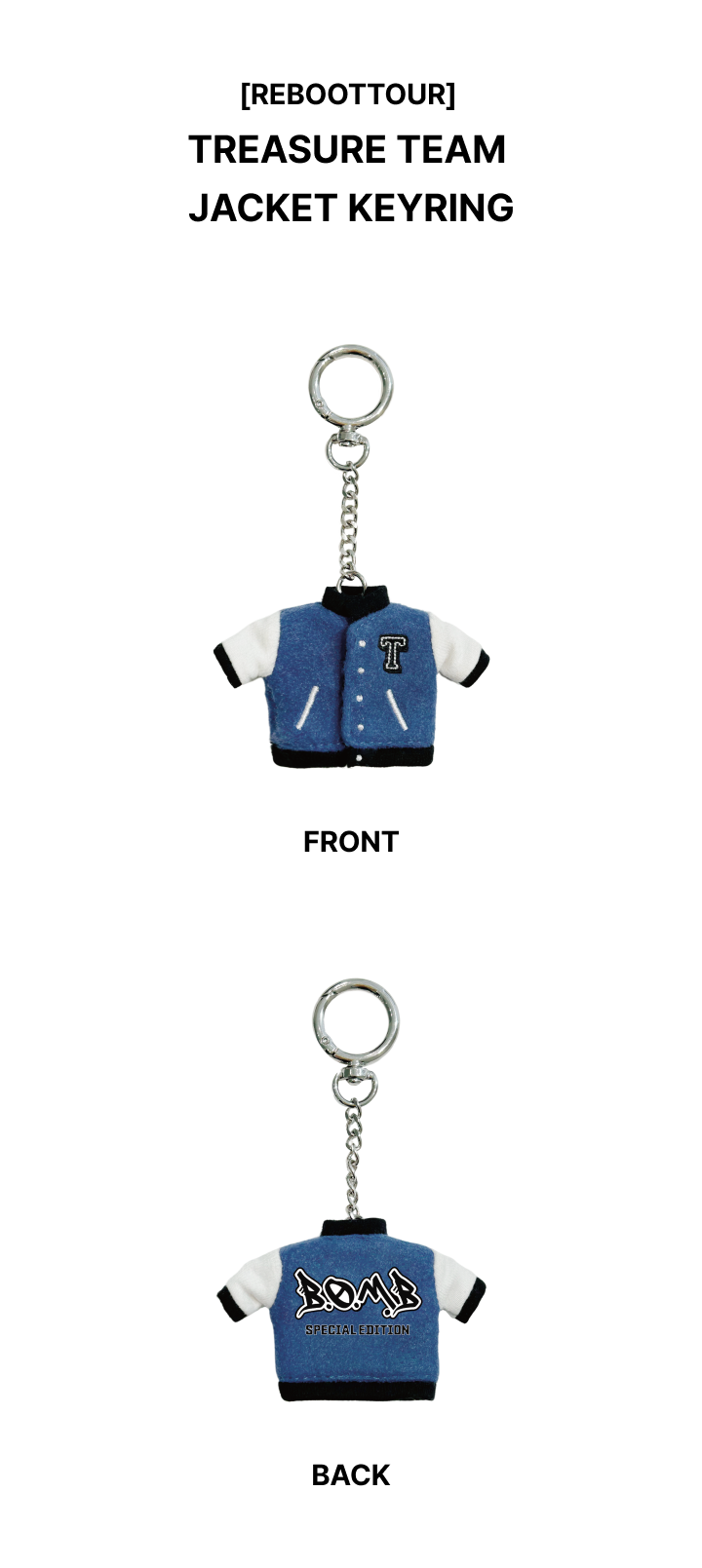 [REBOOTTOUR] TREASURE TEAM JACKET KEYRING 1 detail