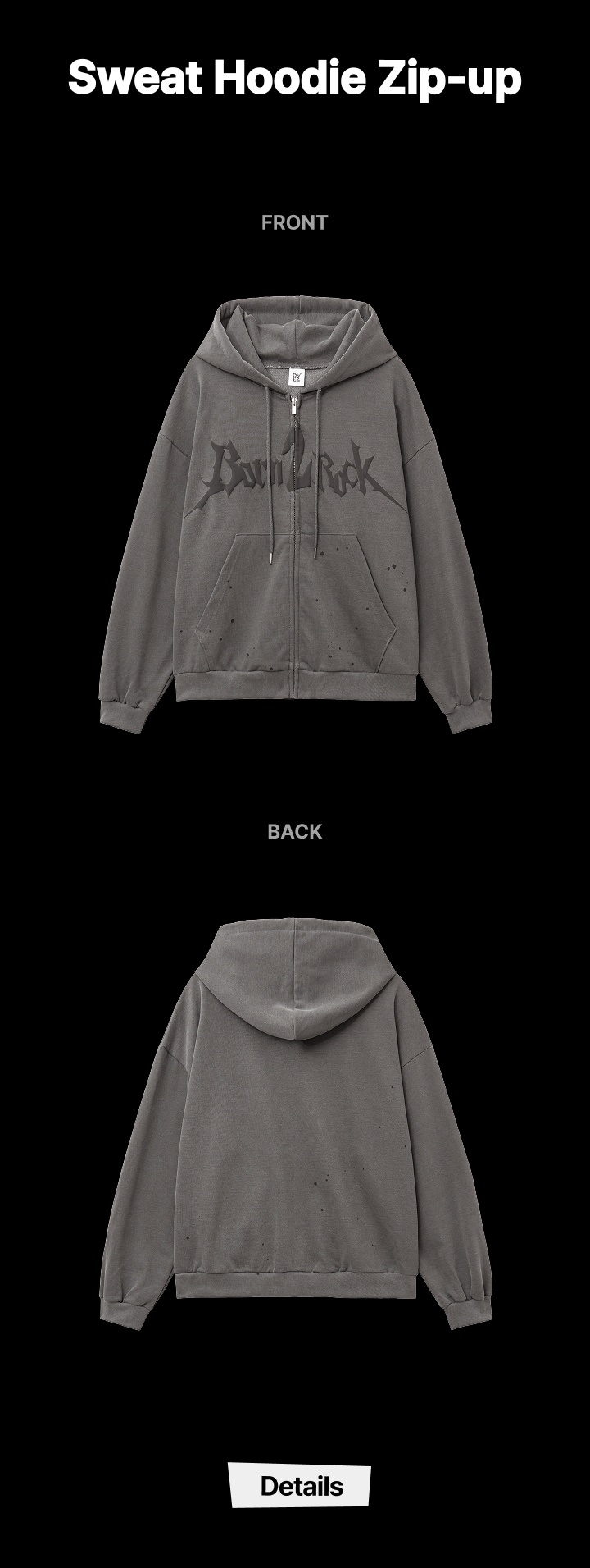 Sweat Hoodie Zip-up 2 detail