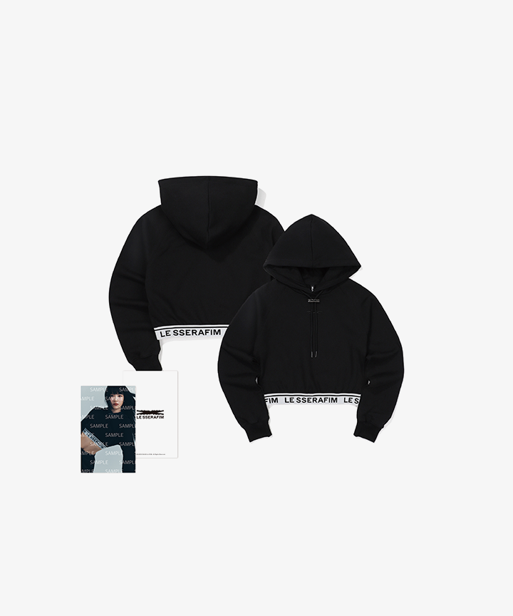 LE SSERAFIM - ルセラフィム　パーカー　LE SSERAFIM Crop Hoodie LE SSERAFIM | Crop Hoodie (Black)