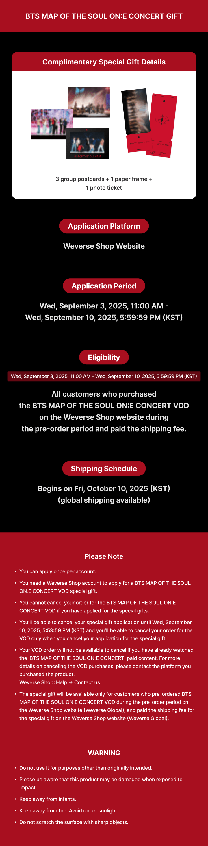 BTS MAP OF THE SOUL ON:E CONCERT GIFT 1 detail
