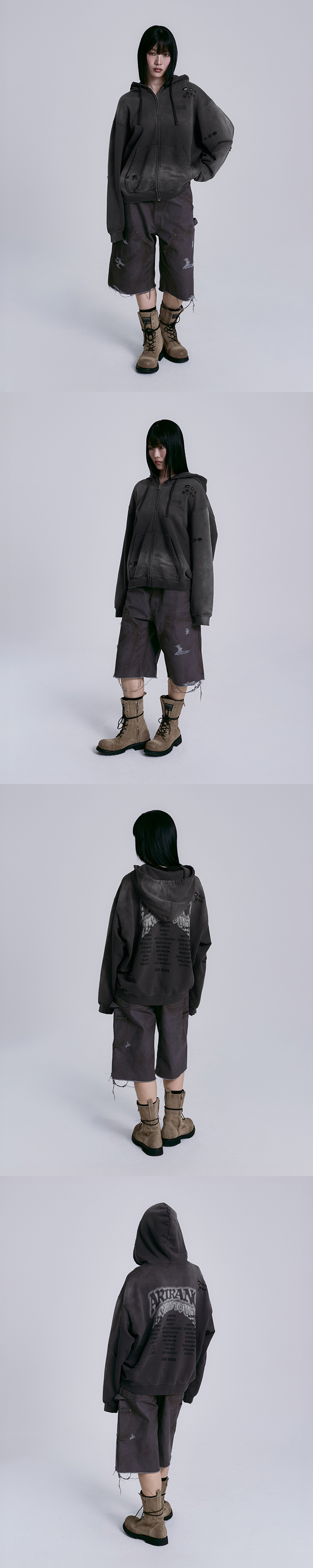 BTS - Zip-up Hoodie (Charcoal)