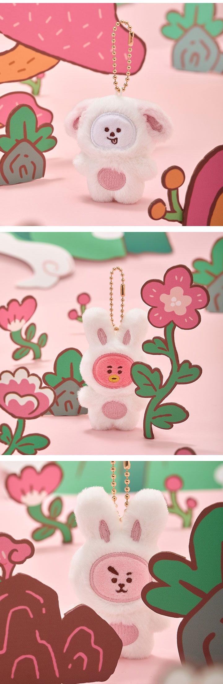 Flat Plush Keyring K-TOKKI 1 detail