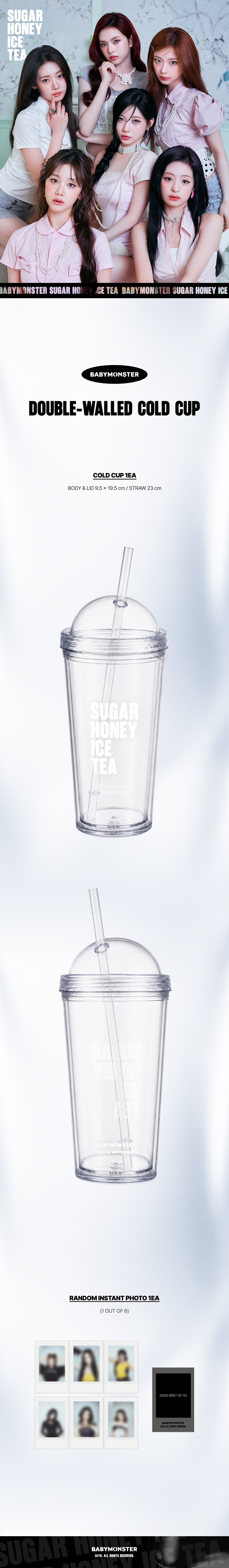SUGAR HONEY ICE TEA [sugarhoney] BABYMONSTER Double-walled Cold Cup