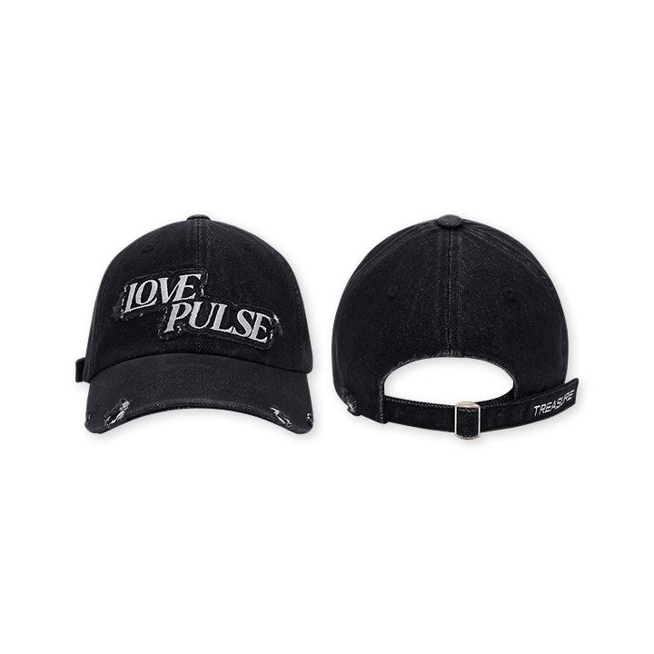 [LOVEPULSE] TREASURE DAMAGED APPLIQUE BALLCAP
