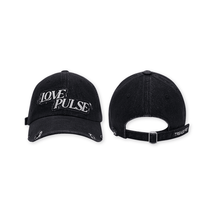 [LOVEPULSE] TREASURE DAMAGED APPLIQUE BALLCAP