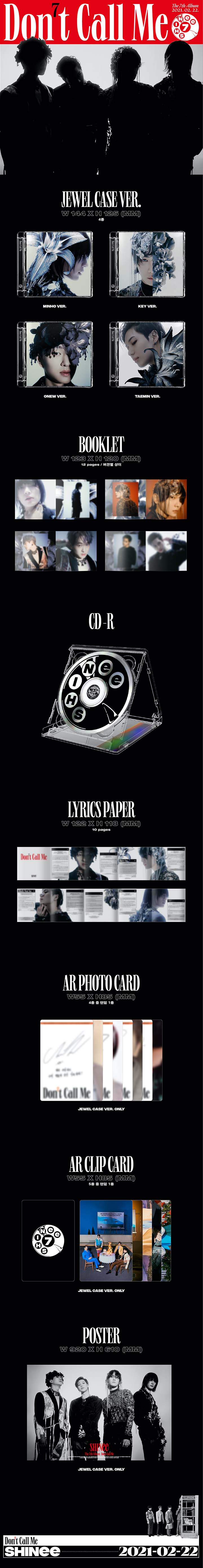 SHINee | The 7th Album - 'Don't Call Me' (Jewel Case Ver.) (Random