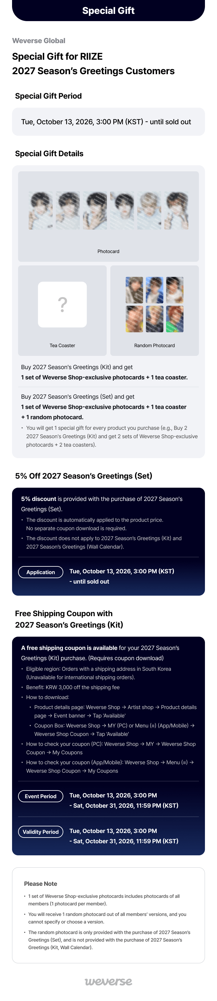 RIIZE 2027 Season's Greetings (Kit) 0 detail