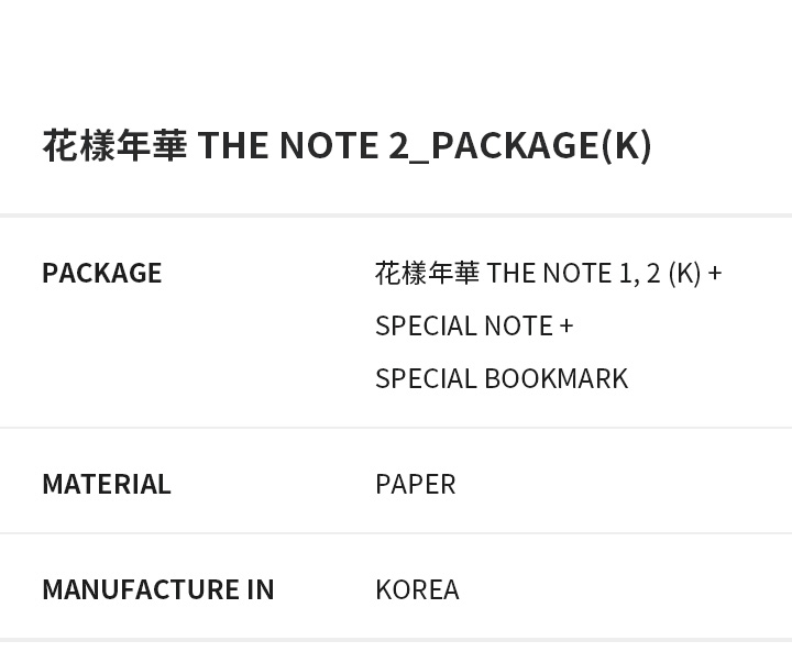 花樣年華 THE NOTES PACKAGE (K) 4 detail