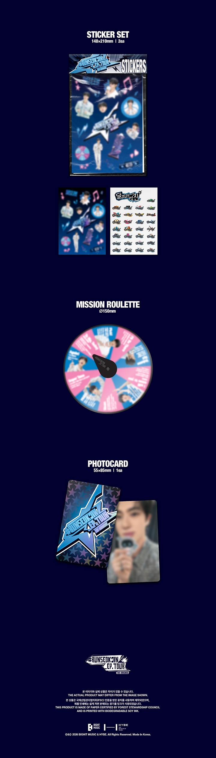 Jin '#RUNSEOKJIN_EP.TOUR in GOYANG' The Original SET 8 detail