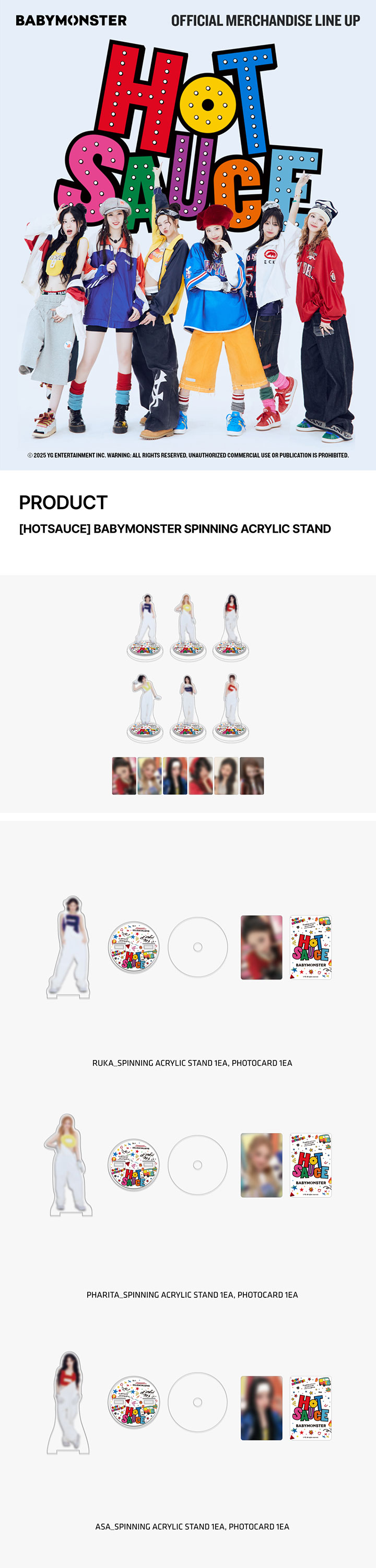 BABYMONSTER | [HOTSAUCE] BABYMONSTER SPINNING ACRYLIC STAND