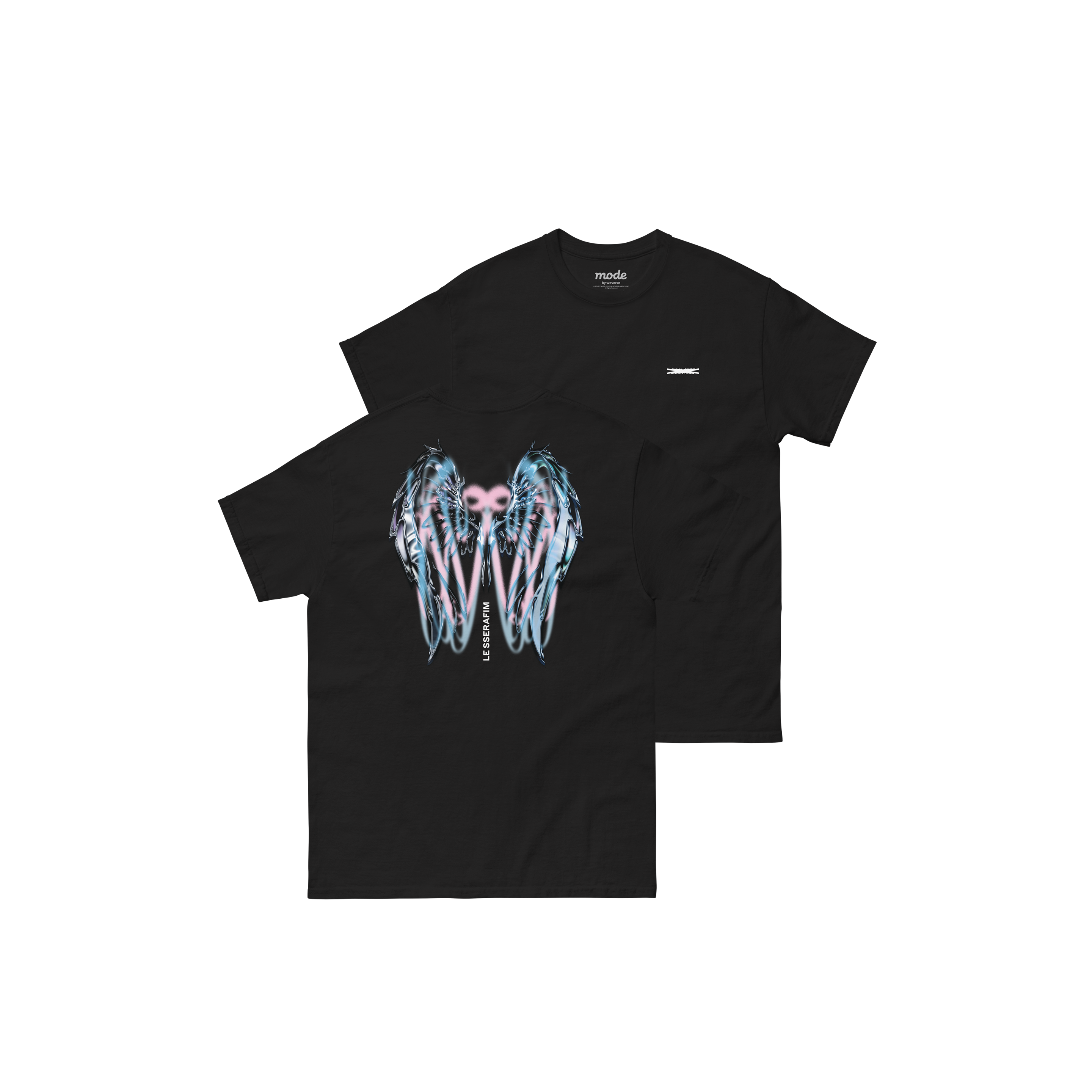 LE SSERAFIM weversecon ウィバコン ユニフォーム　Tシャツ LE SSERAFIM | Chrome Wings S/S Tee (Black)