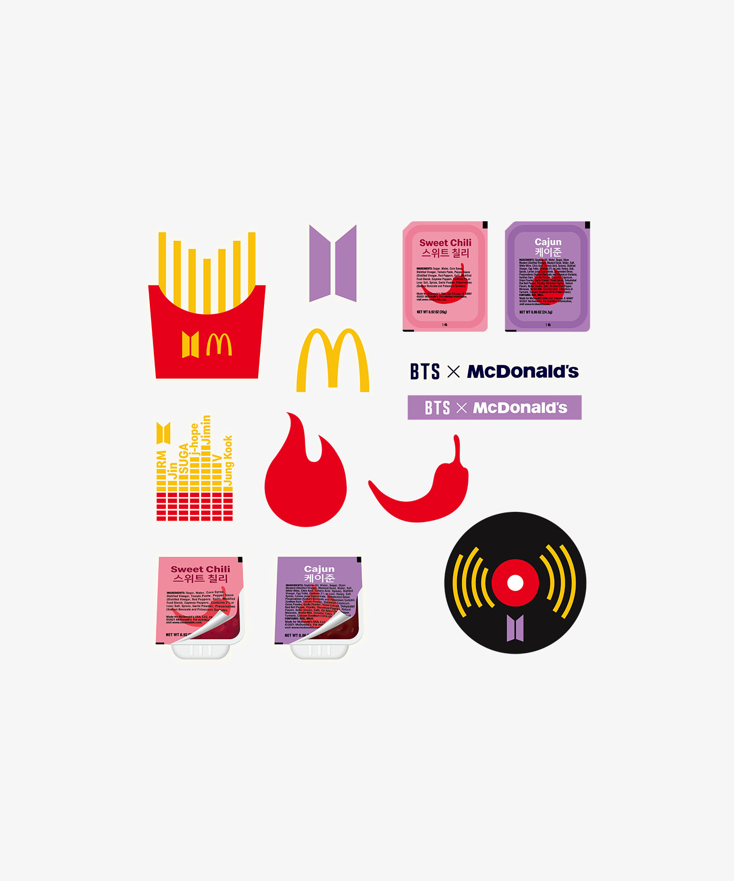 BTS | BTSxMcD] Logo Sticker Set