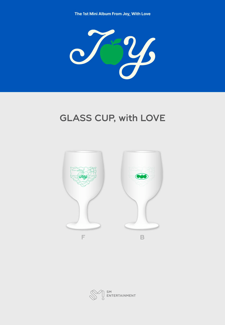 GLASS CUP, with LOVE 0 detail