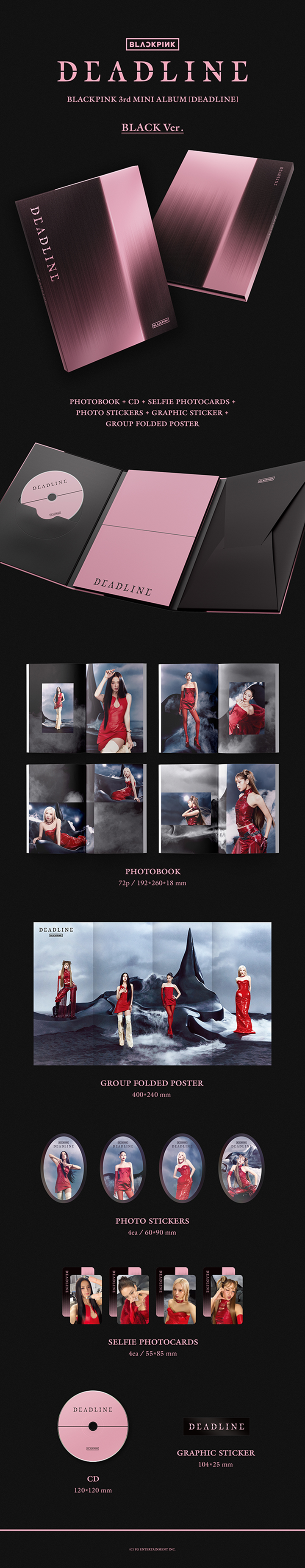 BLACKPINK 3rd MINI ALBUM [DEADLINE] BLACK Ver. 0 detail