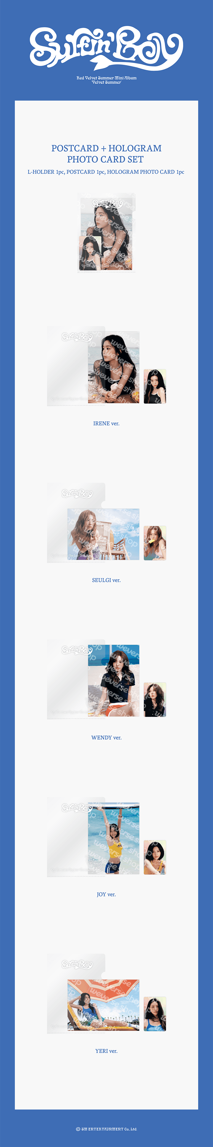 POSTCARD + HOLOGRAM PHOTO CARD SET 0 detail