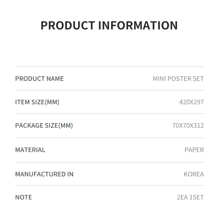 [70% BF 2021] Mini Poster Set 2 detail