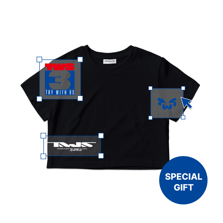 BLACK CROP S/S T-SHIRT