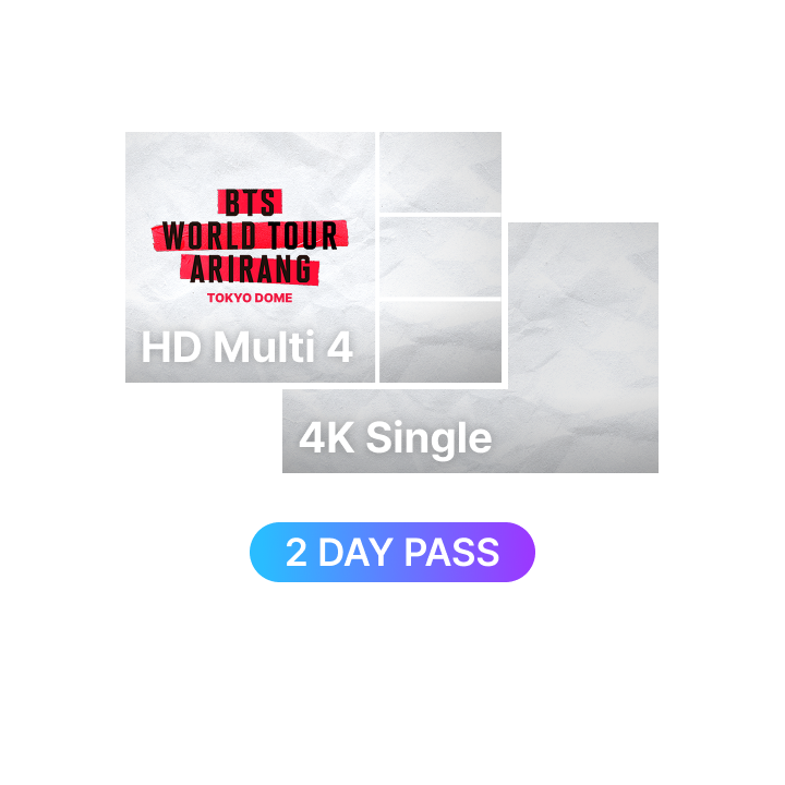 BTS | (2 DAY PASS) 4K+HD Multi-view BTS WORLD TOUR 'ARIRANG' IN JAPAN