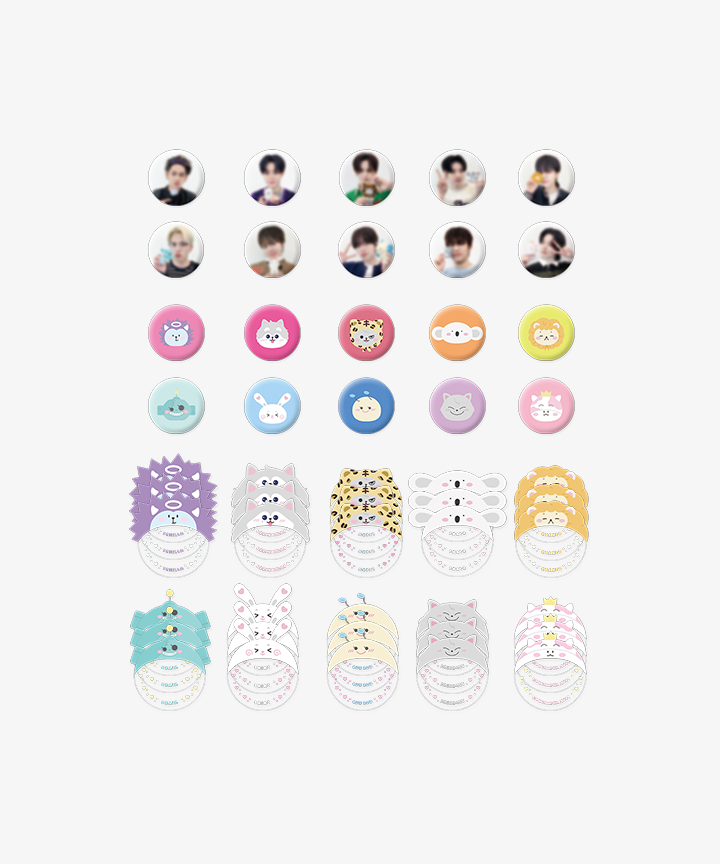 [FUNNYTREASURE] TREASURE CAN BADGE & PVC COVER SET