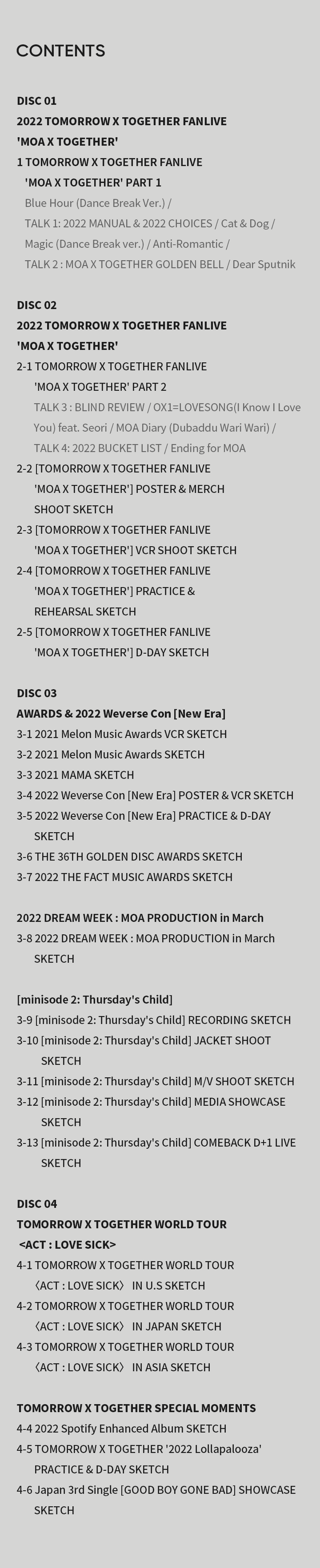 TOMORROW X TOGETHER MEMORIES : THIRD & FOURTH STORY PACAKGE 2 detail