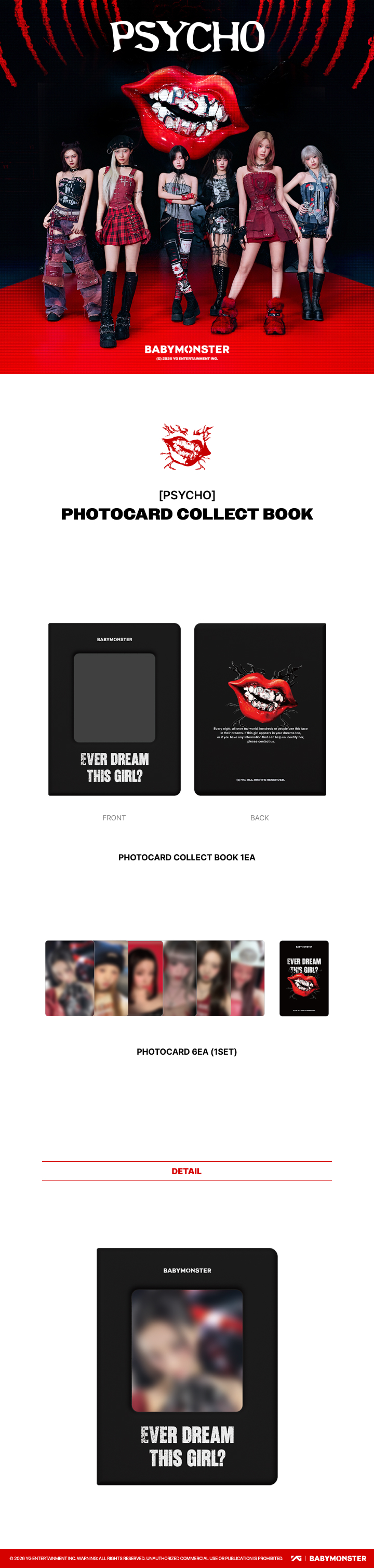 BABYMONSTER | [PSYCHO] BABYMONSTER PHOTOCARD COLLECT BOOK