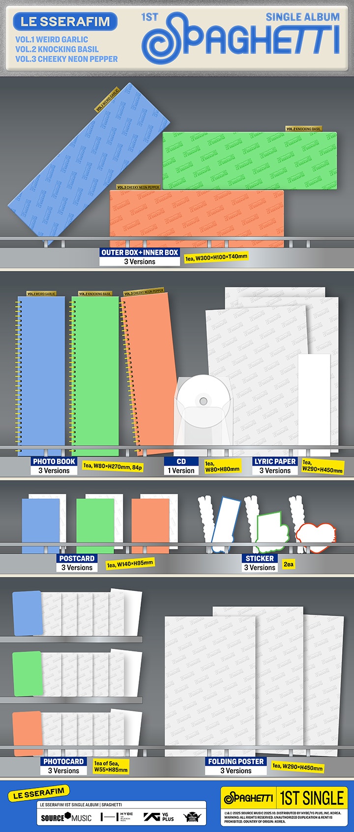 1st Single Album 'SPAGHETTI' (Random) 1 detail