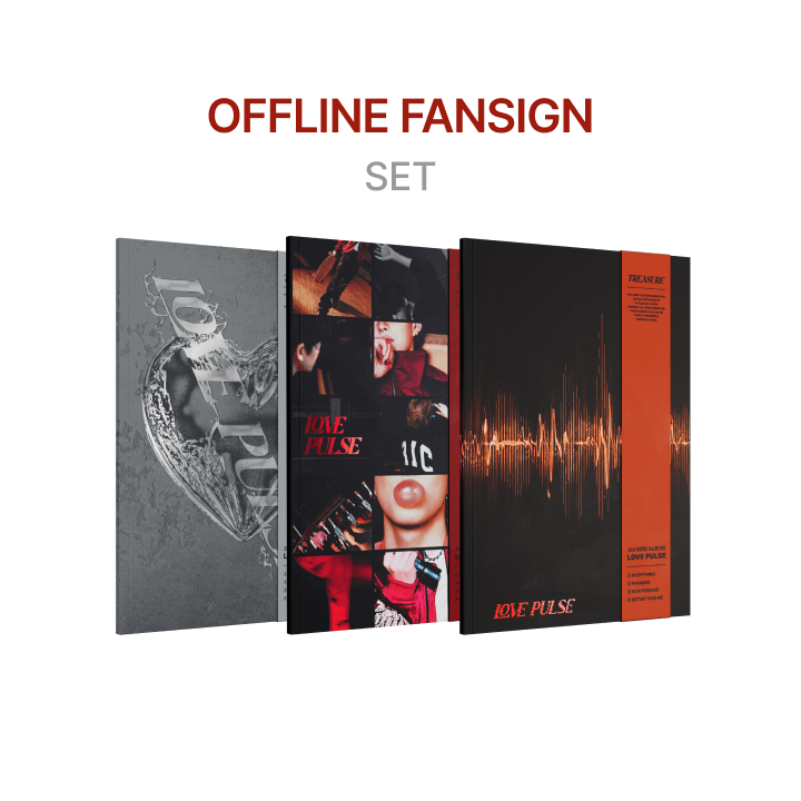 [OFFLINE FANSIGN] TREASURE 3rd MINI ALBUM [LOVE PULSE] METAL & STREET & ROCKCHIC VER. (Set)