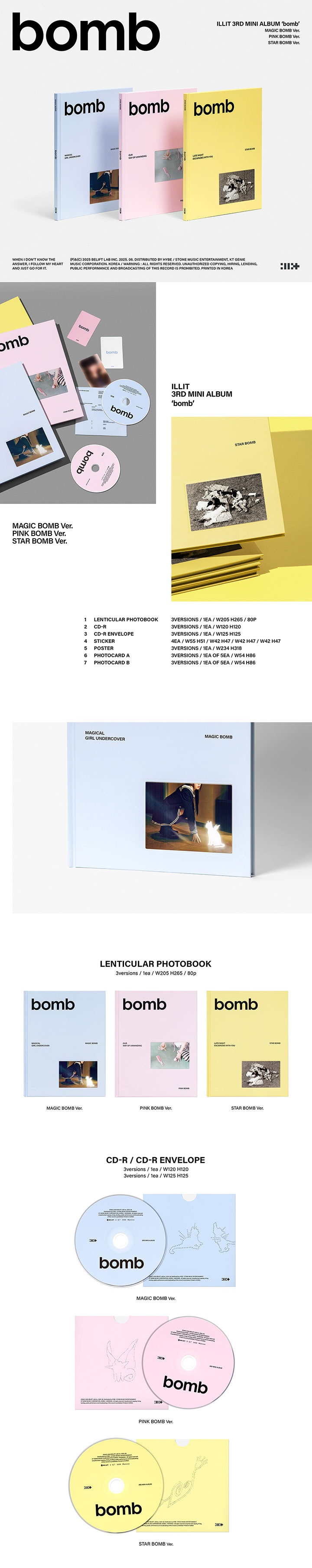 [2025 TIMA LIVE] 3rd Mini Album 'bomb' (Set) 1 detail