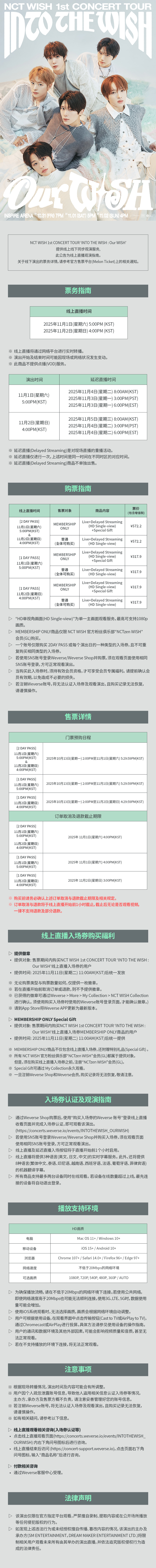 NCT WISH 1st CONCERT TOUR 'INTO THE WISH : Our WISH' HD Single-view (Live + Delayed Streaming) + Special Gifts (11/1) 0 detail