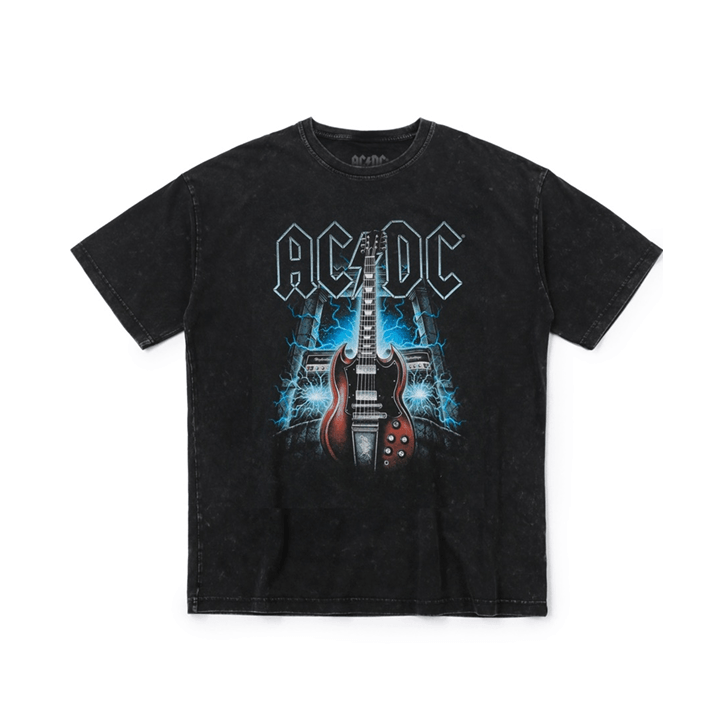 AC/DC GUITAR WASHED BK
