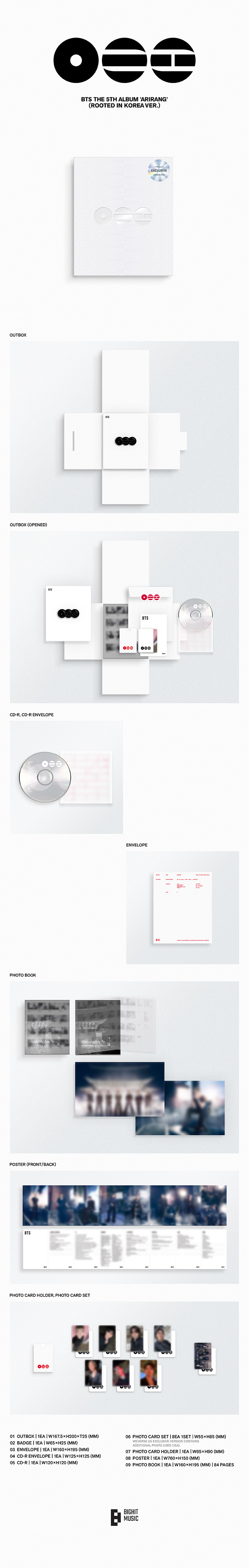 BTS | BTS The 5th Album 'ARIRANG' (Rooted in Korea Ver.) (Weverse