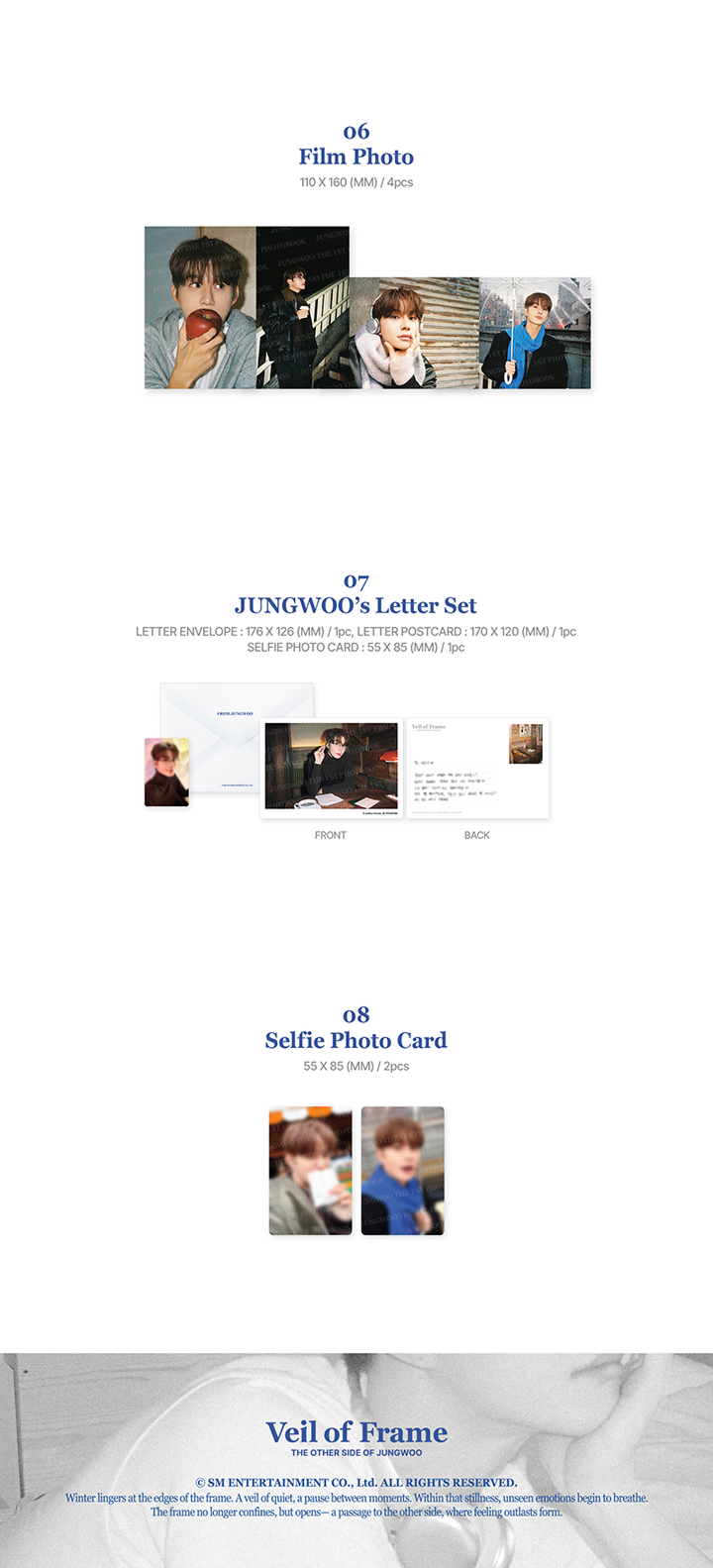 JUNGWOO THE 1ST PHOTOBOOK [Veil of Frame] 1 detail