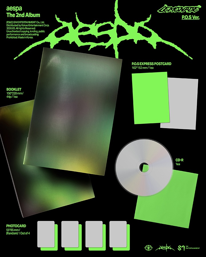 **aespa - The 2nd Album [LEMONADE] (P.O.S Ver.)** — authentic K-POP merch sold by BYIT KPOP, fast worldwide shipping PHOTOCARD PHOHOCARD MARKET PHOCA  - 100% authentic KPOP Goods by **BYIT KPOP** (Lightstick, Album, Keyring, Photo Card, MD, Figure etc KPOP Merch) - Worldwide shipping, Safe and Fast delivery guaranteed (официальный лайтстик, фанлайт, кей-поп мерч) — authentic K-POP goods (официальный мерч) sold by BYIT KPOP, worldwide shipping (доставка по всему миру)