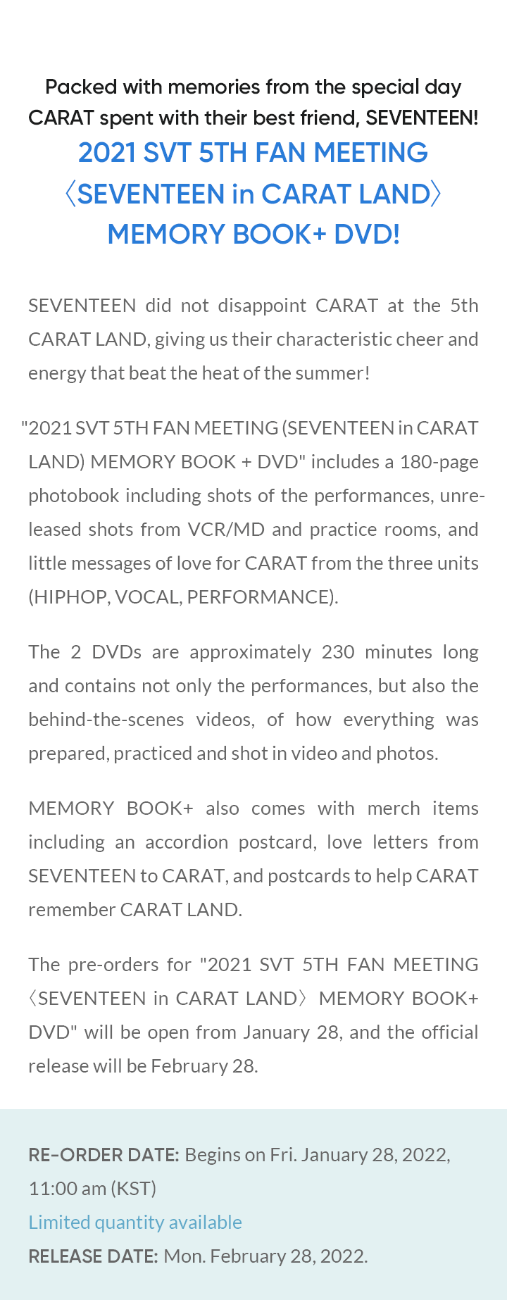2021 〈SEVENTEEN in CARAT LAND〉 MEMORY BOOK+ DVD 3 detail