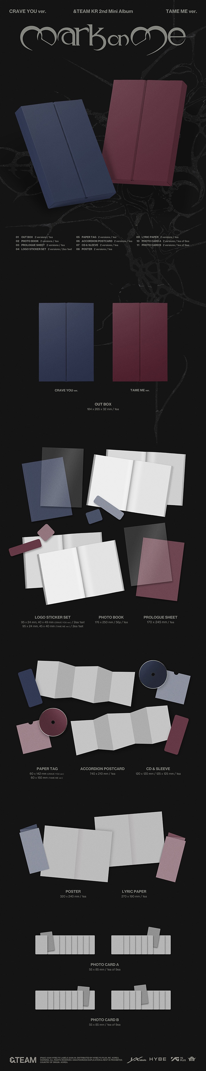 KR 2nd Mini Album 'Mark on Me' (Random) 1 detail