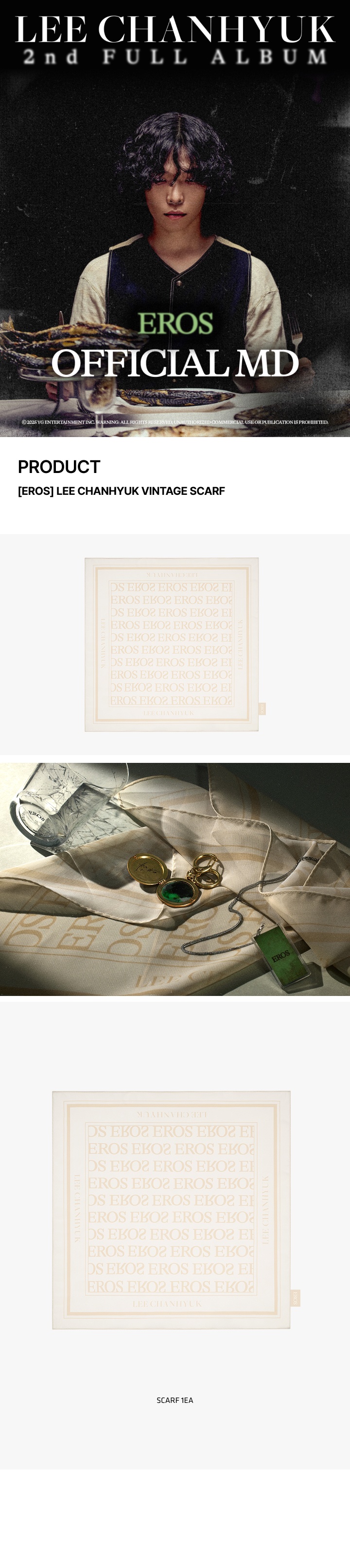 [EROS] LEE CHANHYUK VINTAGE SCARF 0 detail