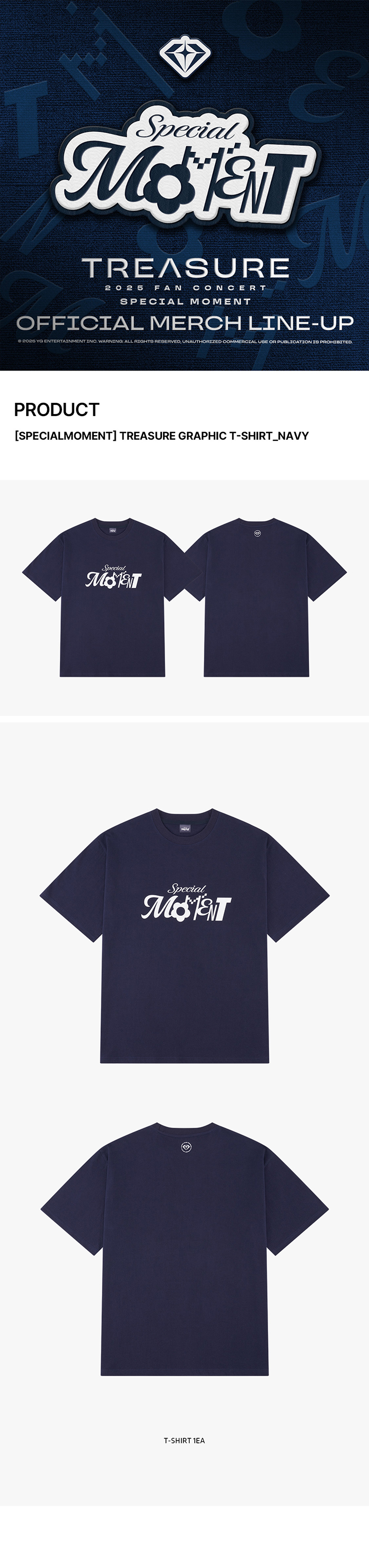 [SPECIALMOMENT] TREASURE GRAPHIC T-SHIRT_NAVY 0 detail