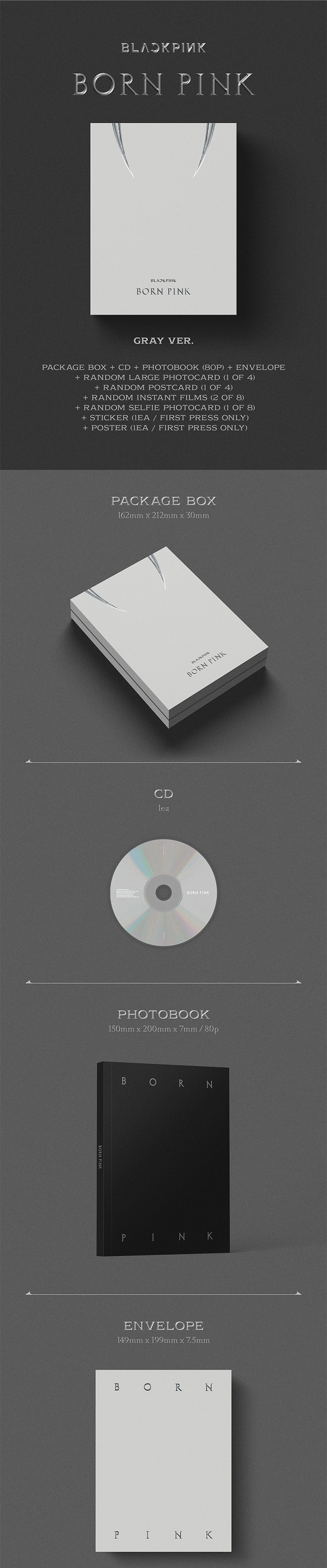 2nd Album 'BORN PINK' (Gray Ver) 0 detail