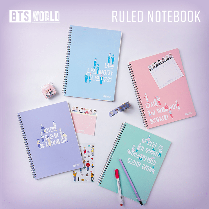 BTS WORLD Ruled Notebook 0 detail