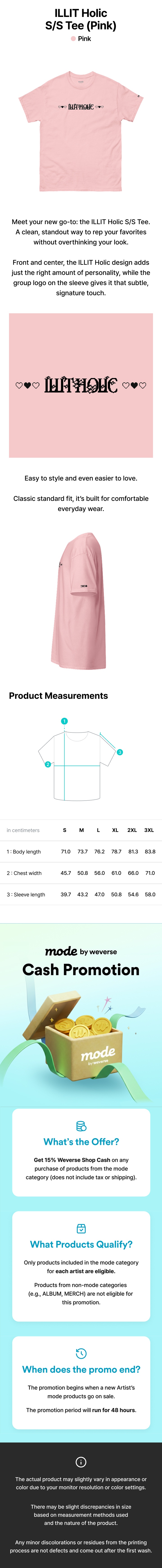 ILLIT Holic S/S Tee (Pink) 0 detail