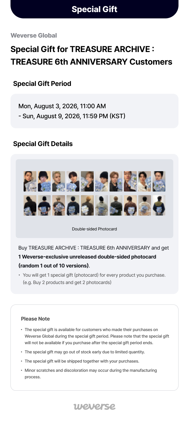 TREASURE ARCHIVE : TREASURE 6th ANNIVERSARY 0 detail