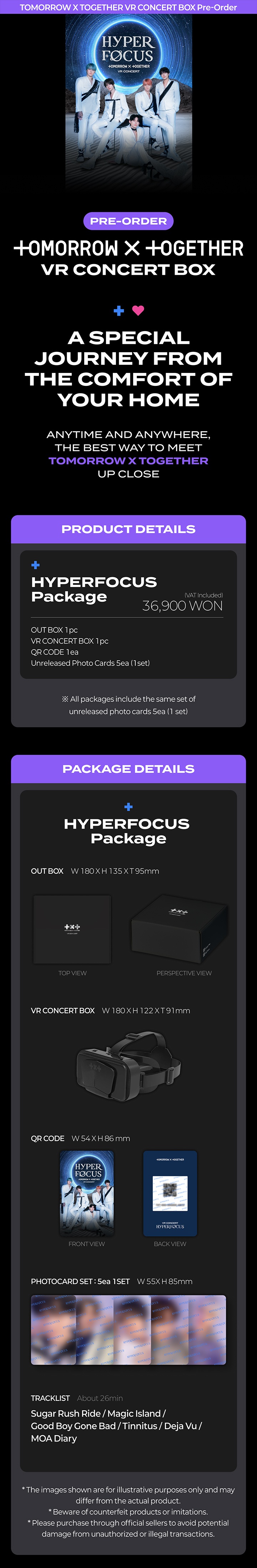 [VR Concert Box] HYPERFOCUS Package 0 detail