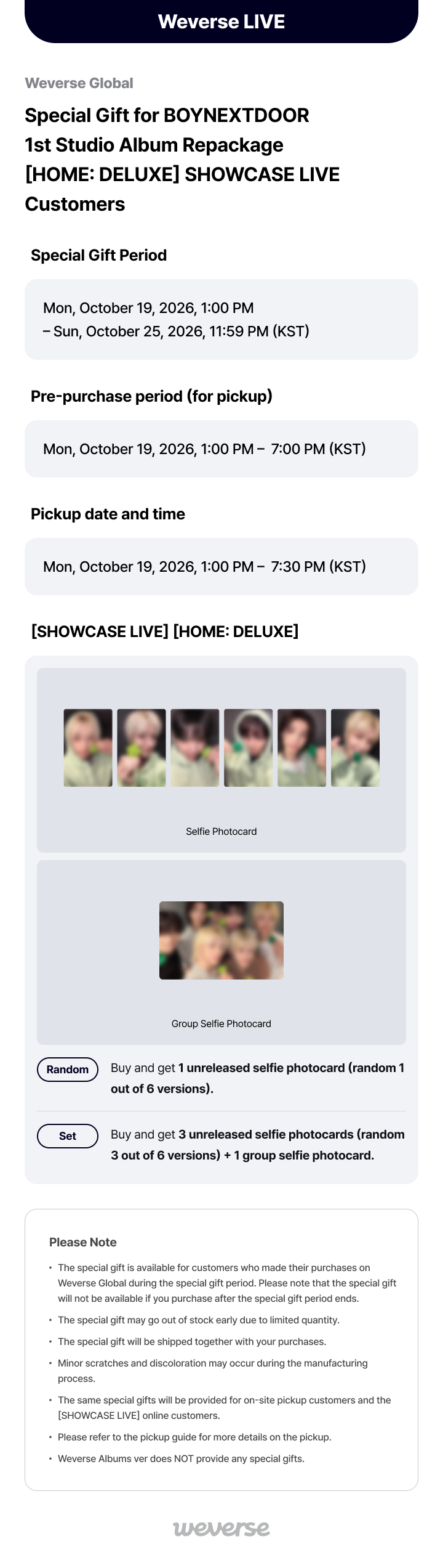Weverse Global] Special Gift for BOYNEXTDOOR 1st Studio Album