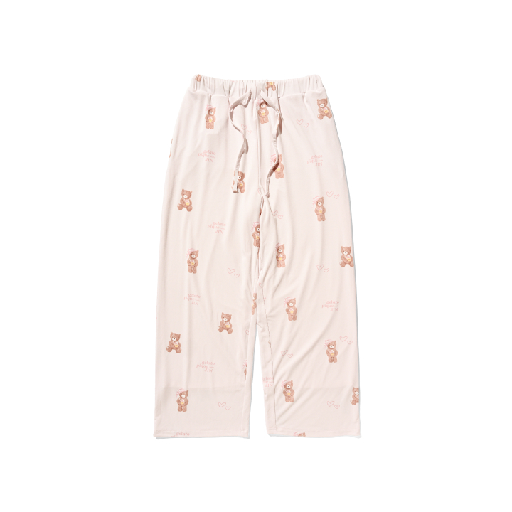[gelato pique meets JIN] BEAR PATTERN LONG PANTS (PINK)