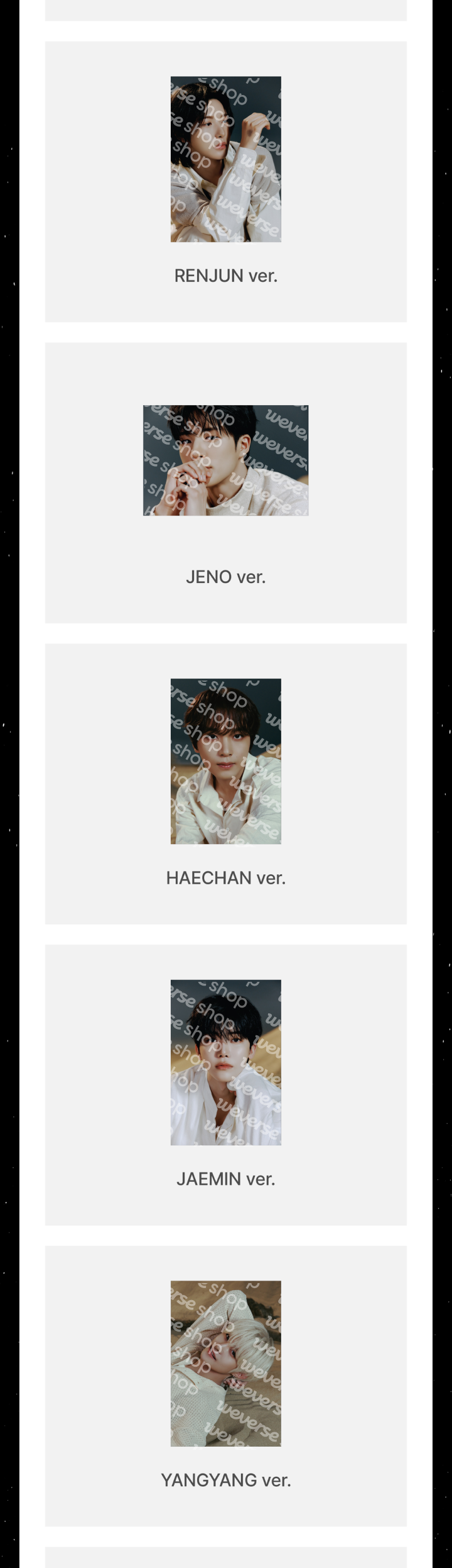 NCT 127 NEO DIMENSION Postcard (A Ver)