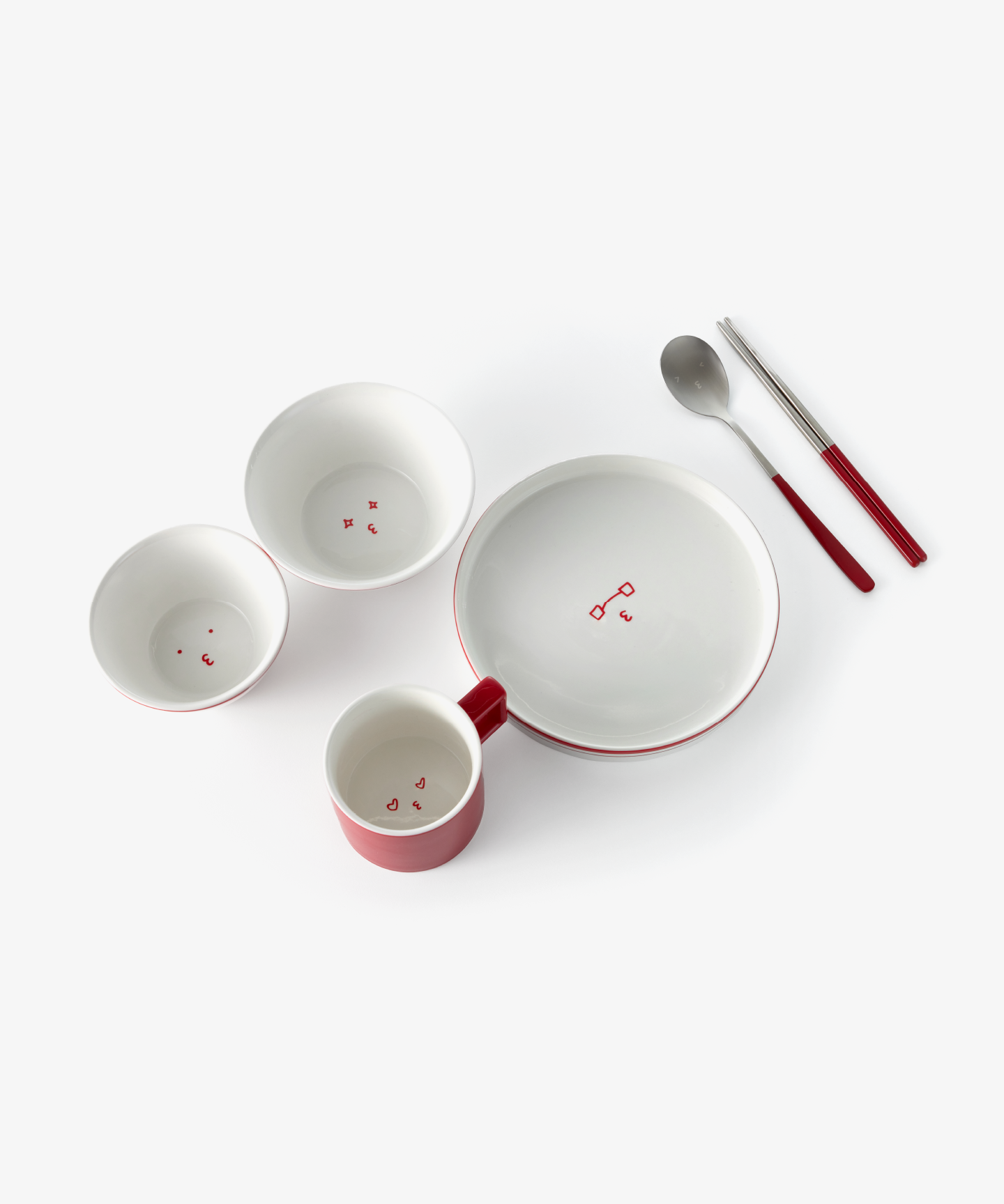 [WOOZI] PPYOPPYOTICON RICE BOWL SET