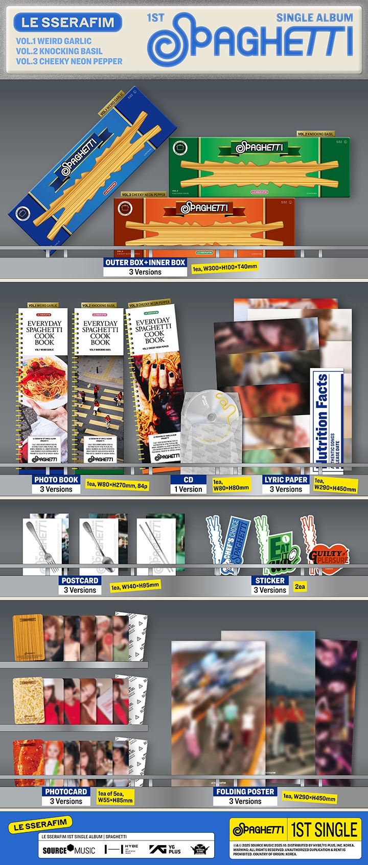 [LUCKY DRAW] 1st Single Album 'SPAGHETTI' (Set) 1 detail